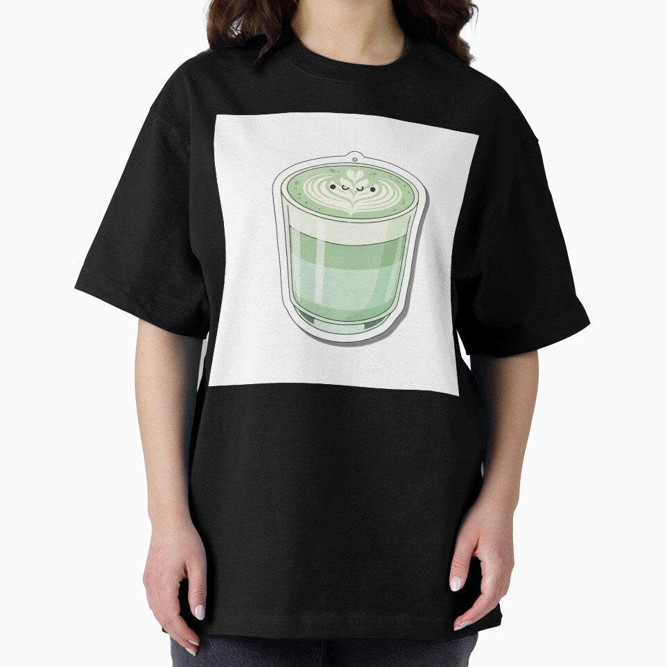 Cute Matcha Latte – Kawaii Green Tea Illustration by zenaikido