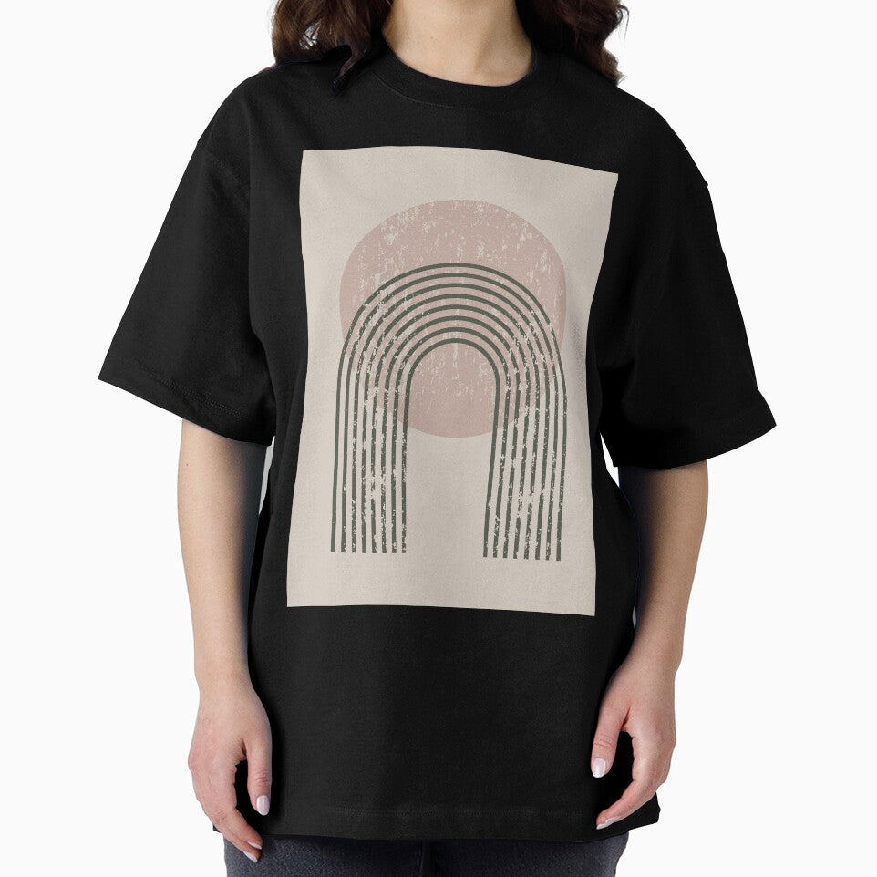 Sunny Hill Abstract Mountain by printheavenart