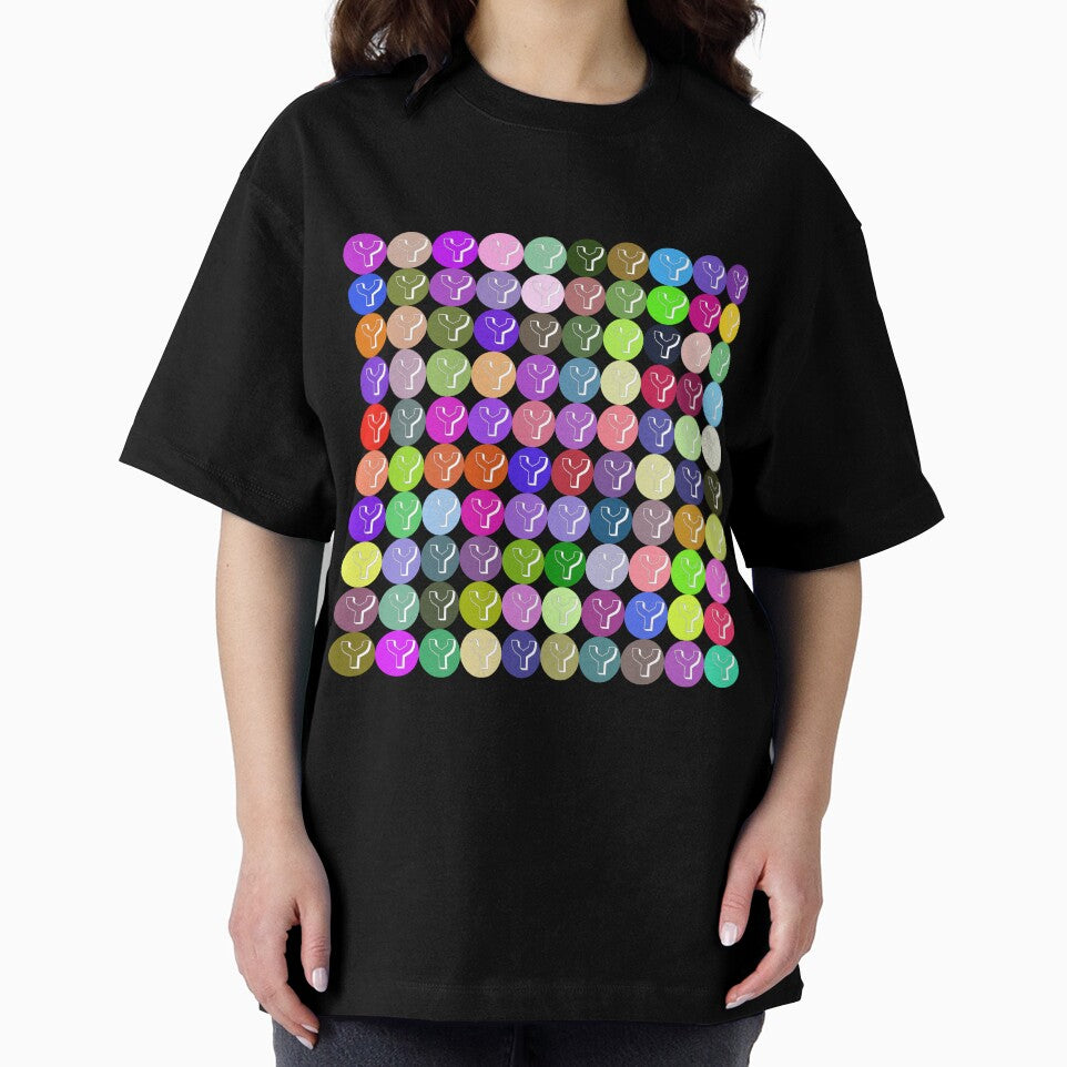letter Y - Abstract line art, geometric shapes,  polygon and circles lineart collection  (colored) #71 by Henri Le Vatius