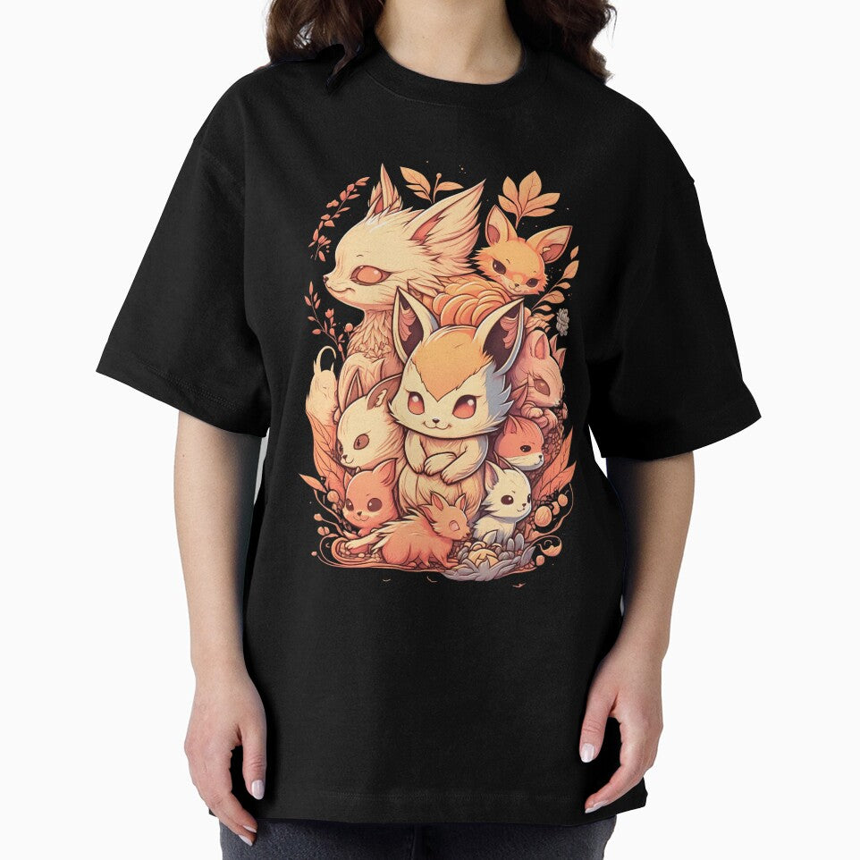 Nine-Tailed Kitsune and her Spirit Companions by JOLI Design