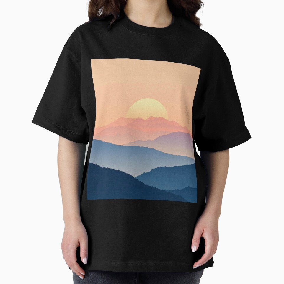 Minimalist Mountain Sunrise Landscape by FredyDesignHub