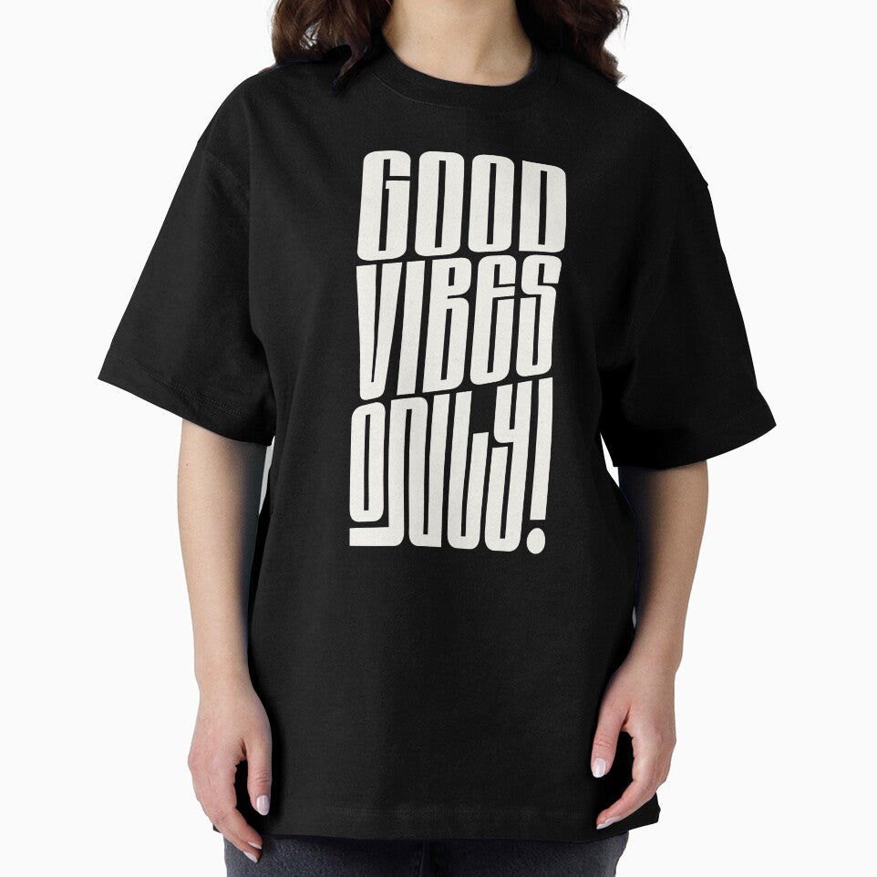 Good Vibes Only Retro Typography Design by WojcikDesigners