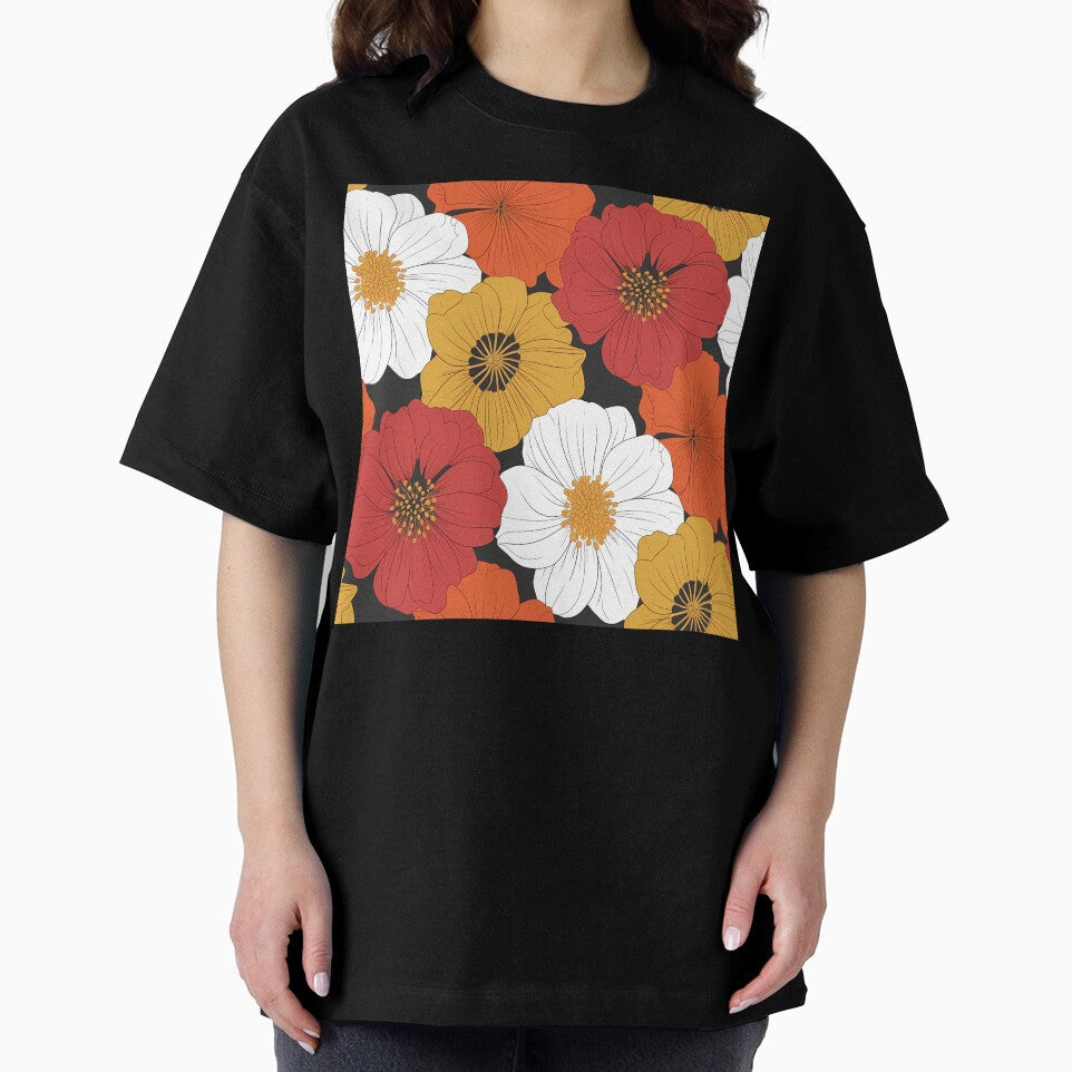 Floral pattern - orange, yellow, red and white flowers by Fantasy Cache