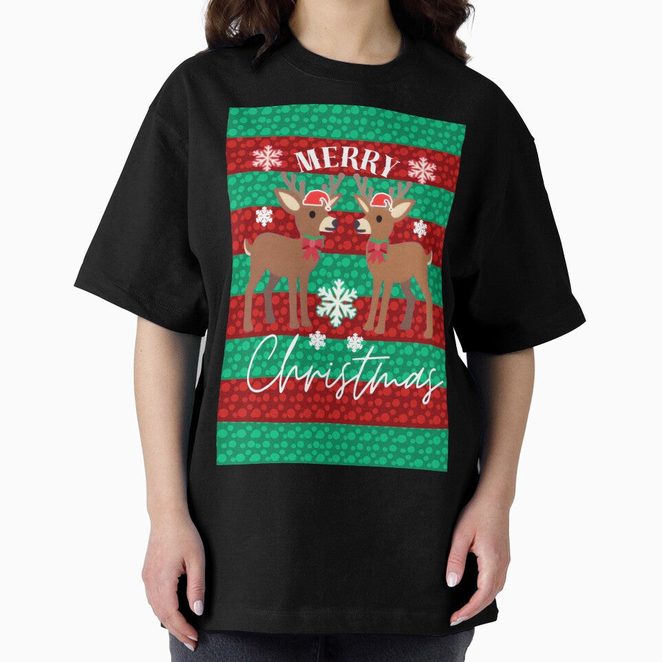 Cute Reindeer Merry Christmas Pattern | Holiday Snowflake Xmas Design by HopeAndHustle