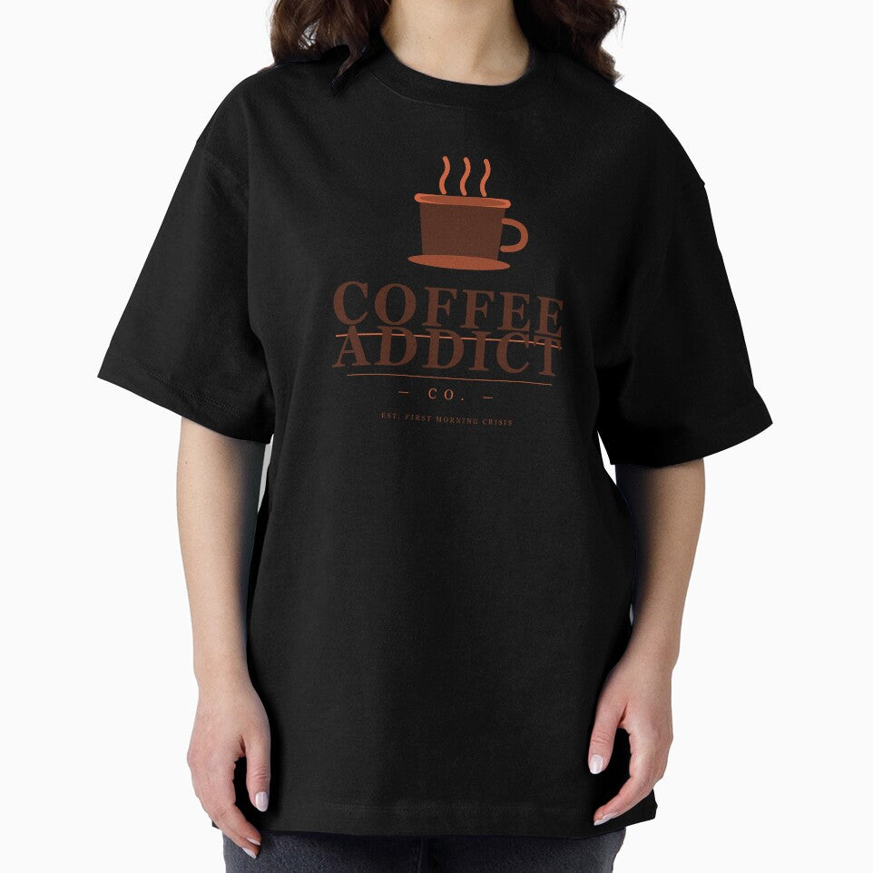 Coffee Addict Co Funny Coffee Lover Gift – Minimalist Coffee Shirt for Caffeine Addicts by Mega-Shopping