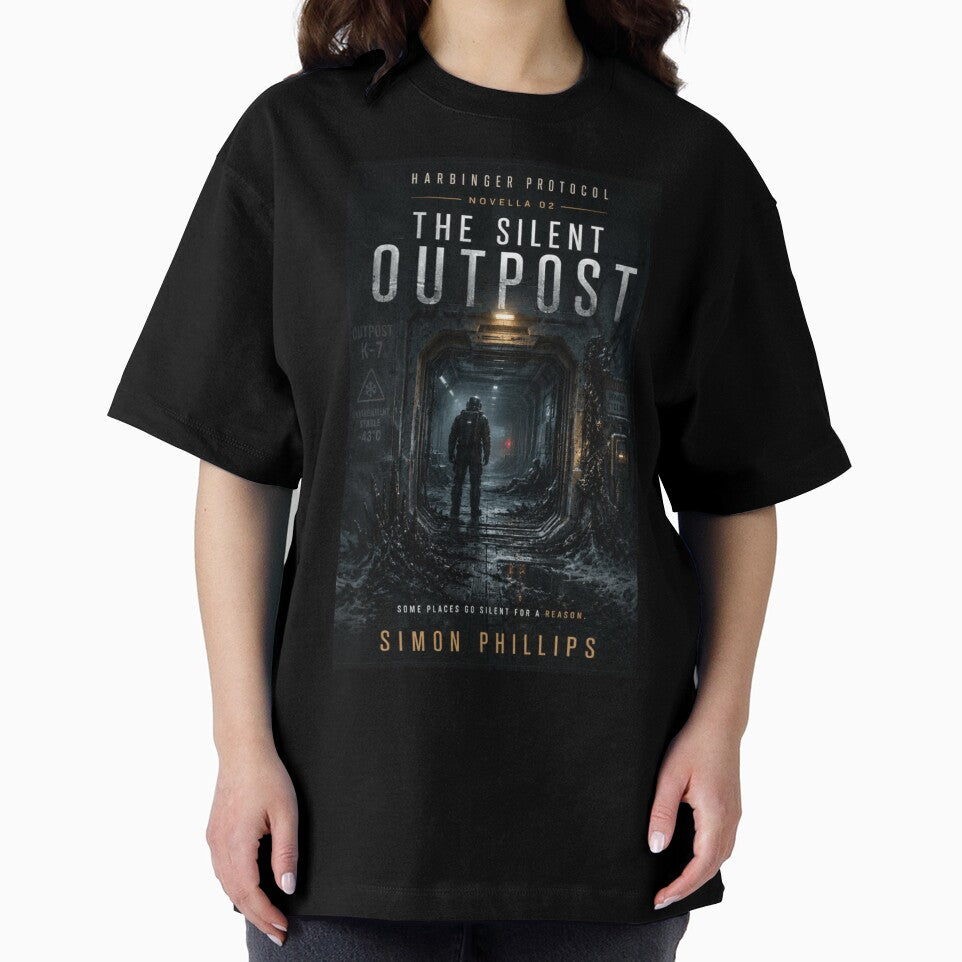 The Silent Outpost Book Cover | Sci-Fi Horror Novella Poster and Dark Space Fiction Art by Element Horizon Studio