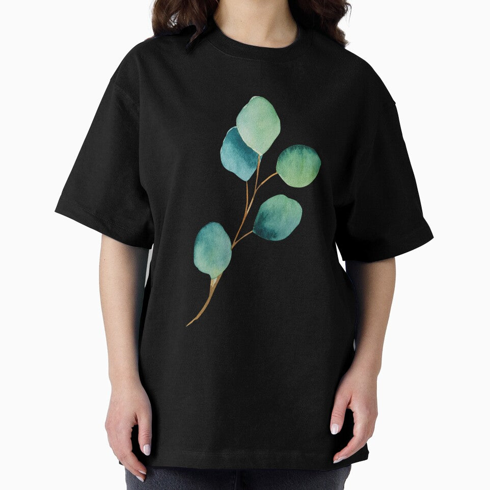Print of eucalyptus branches watercolor green leaves by Createssy