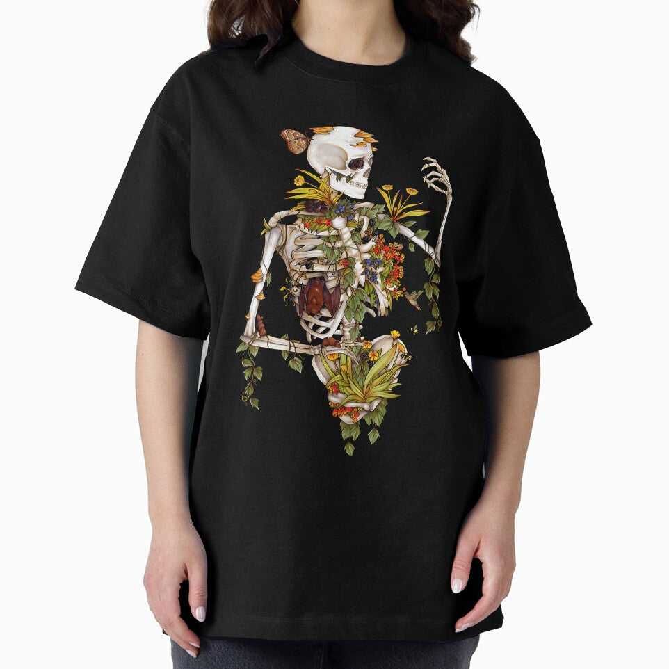 Bones And Botany Floral Skeleton Art by xuxqhpbmr34