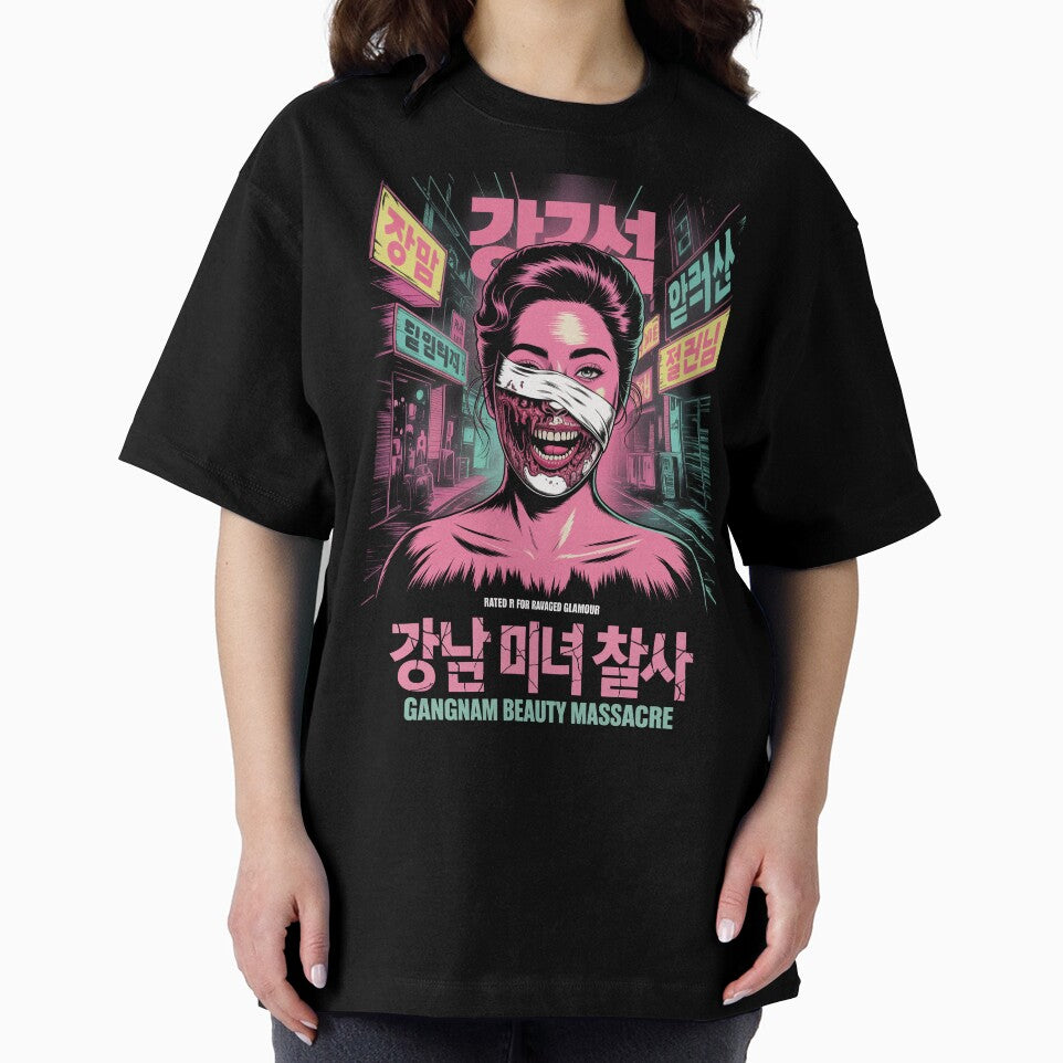 Gangnam Beauty Massacre – Ravaged Glamour Horror Tee by DreamCraze