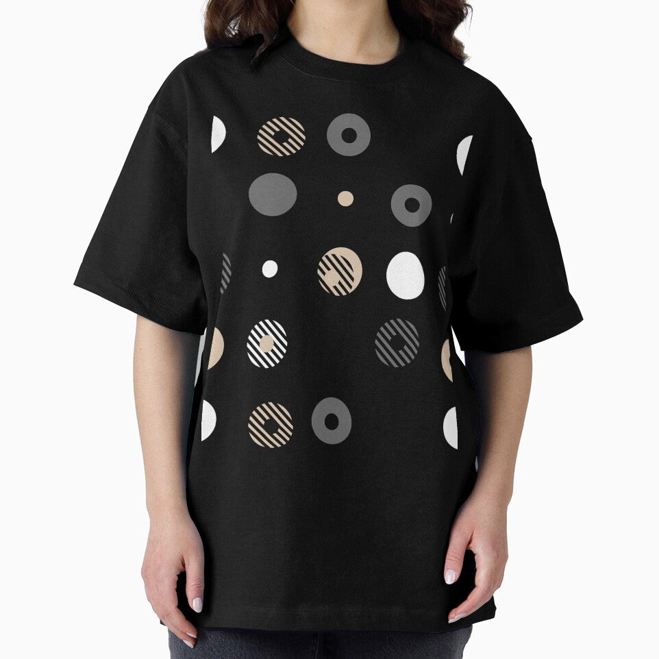Brown Gray Black White Stripe Circle Dot Pattern Pairs DE 2022 Trending Color Cliff's View DEC720 by ColorOfTheYears