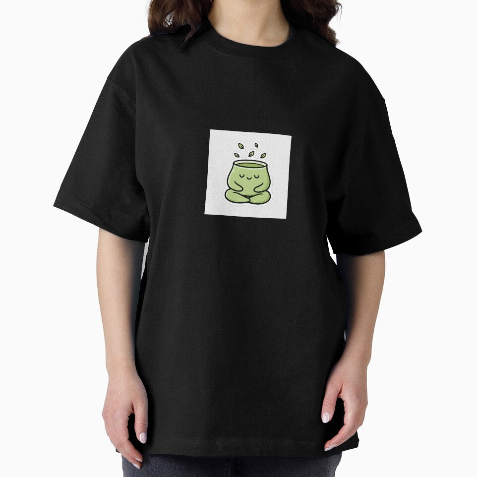 Zen Matcha – Cute Kawaii Matcha Latte Meditation Sticker by mayatA-rt