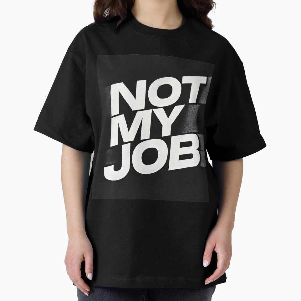Distorted “Not My Job” Glitch Typography – Edgy Digital Aesthetic by Gold Turtle  Lina