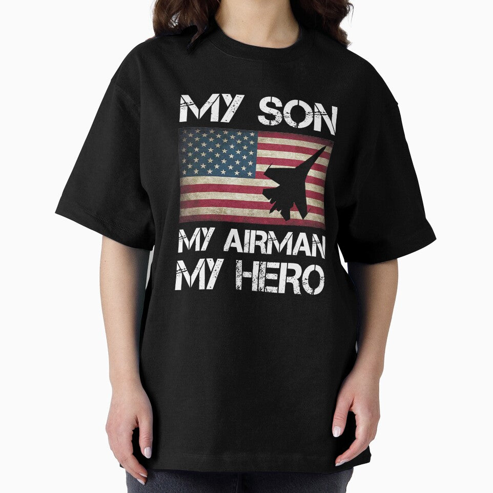 My Son, My Airman, My Hero Trained To Fly Airplane Gift by Bendthetrend