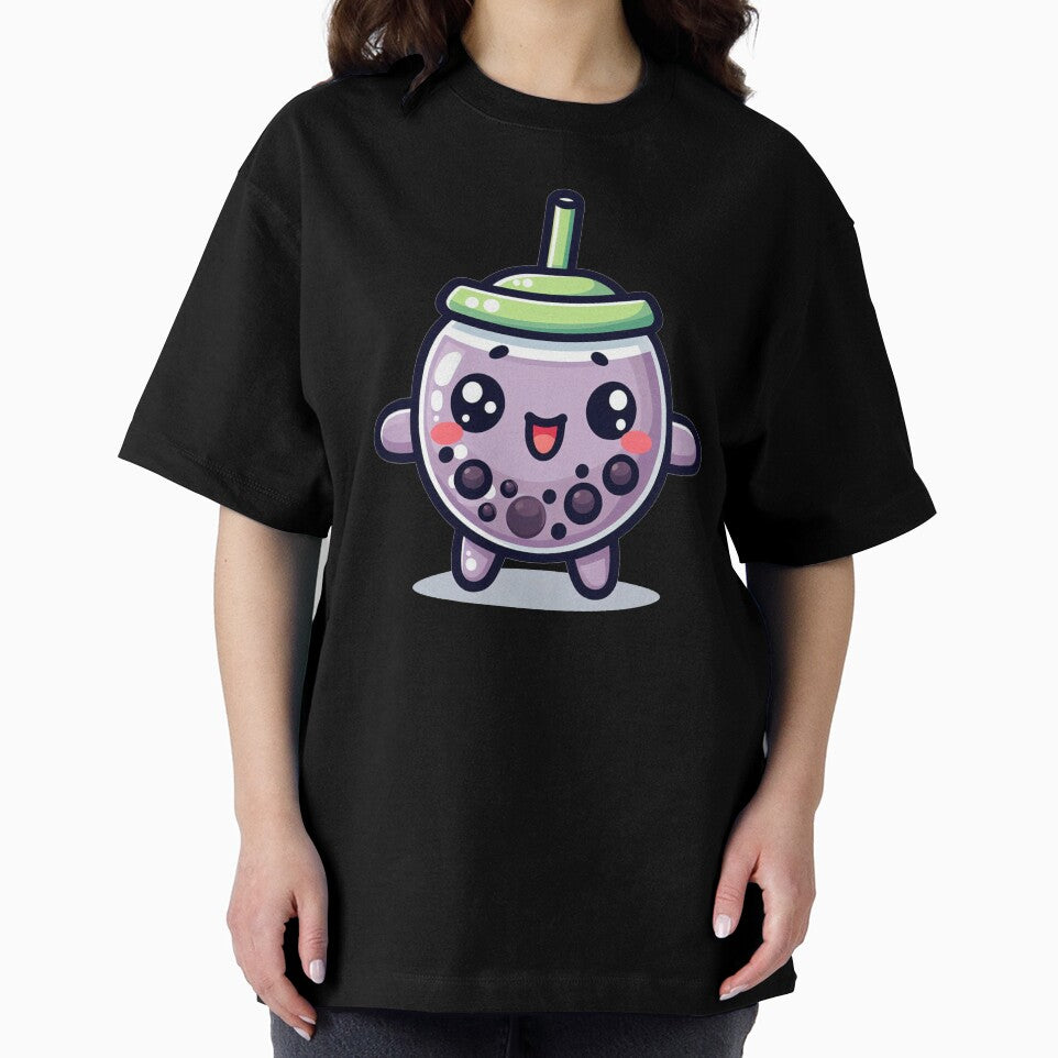 Green grape kawaii bubble tea purple tapioca by SaraDatCool