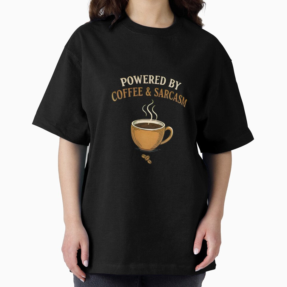 Powered By Coffee and Sarcasm Funny Gift Idea by DesignRush786