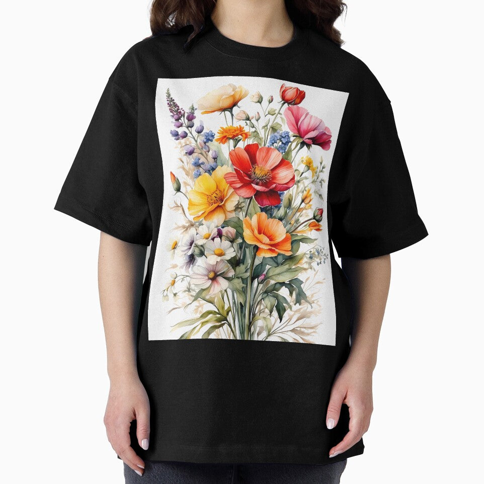 colorful bouquet watercolor Painting by Chicandcool