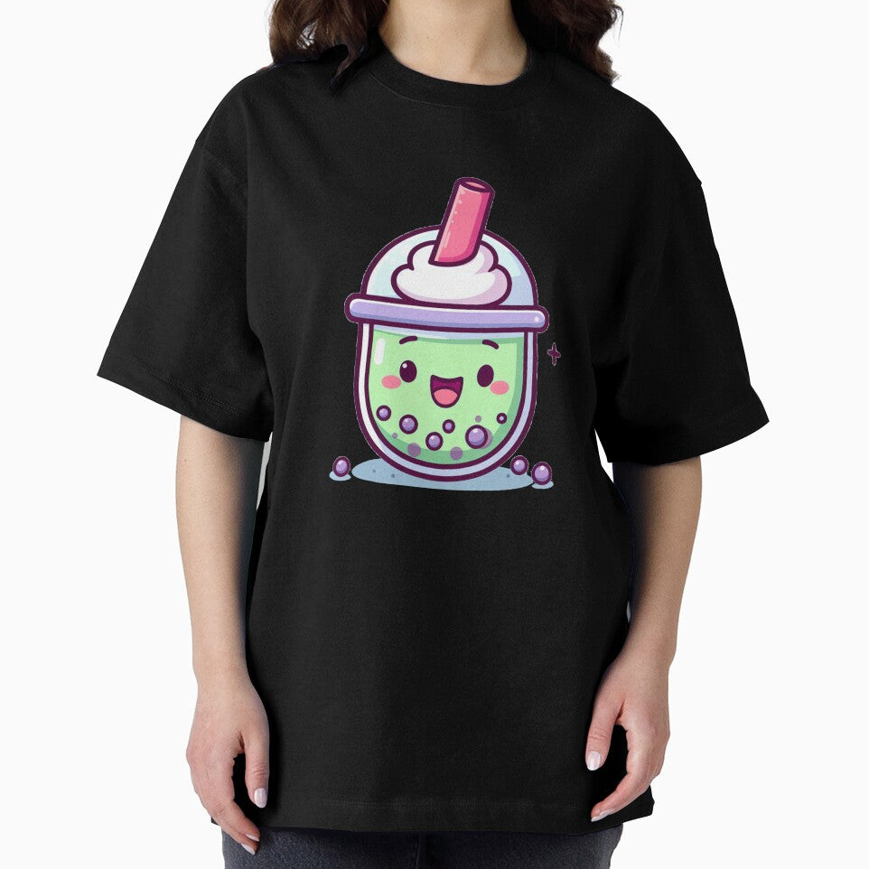 cute machta bubble tea with whipped creme for stickers by SaraDatCool