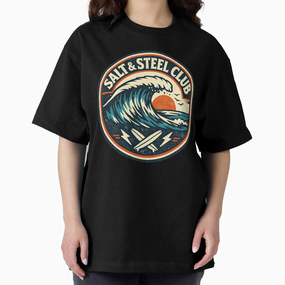 Salt & Steel Club Surf Sticker – Vintage Gulf Coast Wave Decal by Fierce Wave Supply Co.