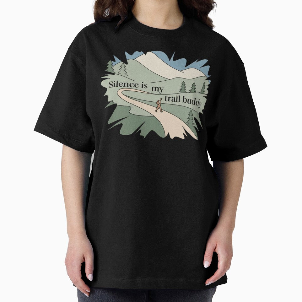 Silence Is My Trail Buddy – Minimalist Hiking Design by CrunchyGoats