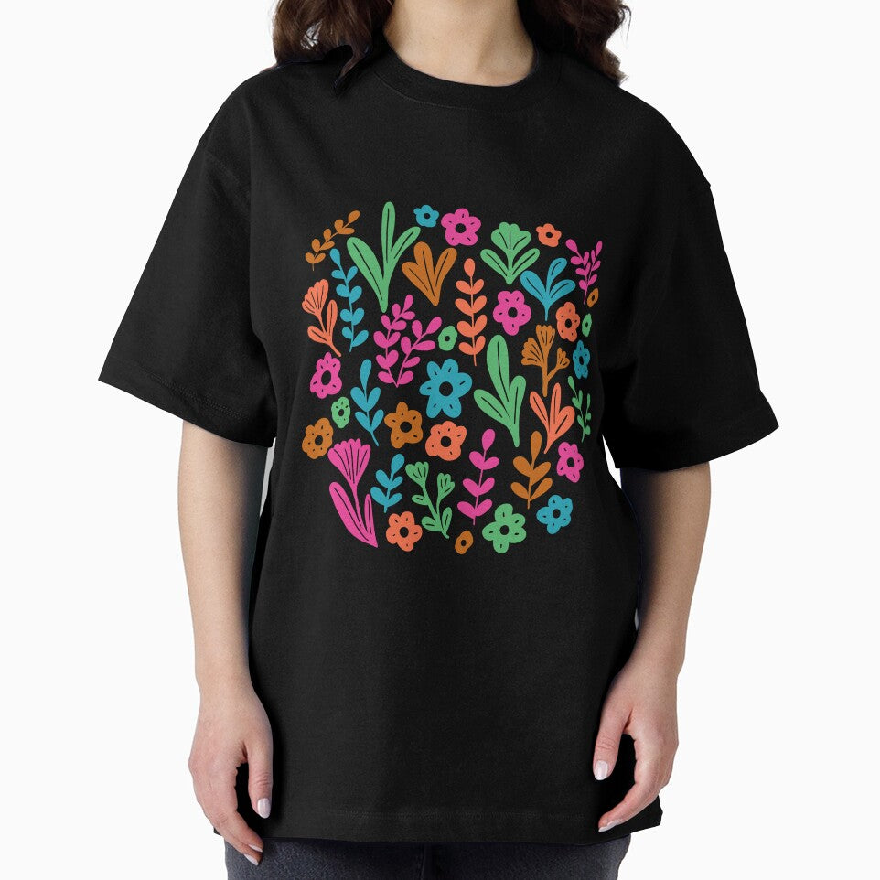 Folk ditsy colorful flower pattern by Illustrated by Nat
