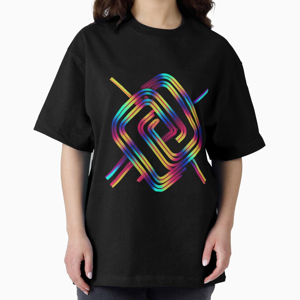 Geometric Symmetry and Bold Colors: A Modern Mid Century Abstract by Zachzacharyzak