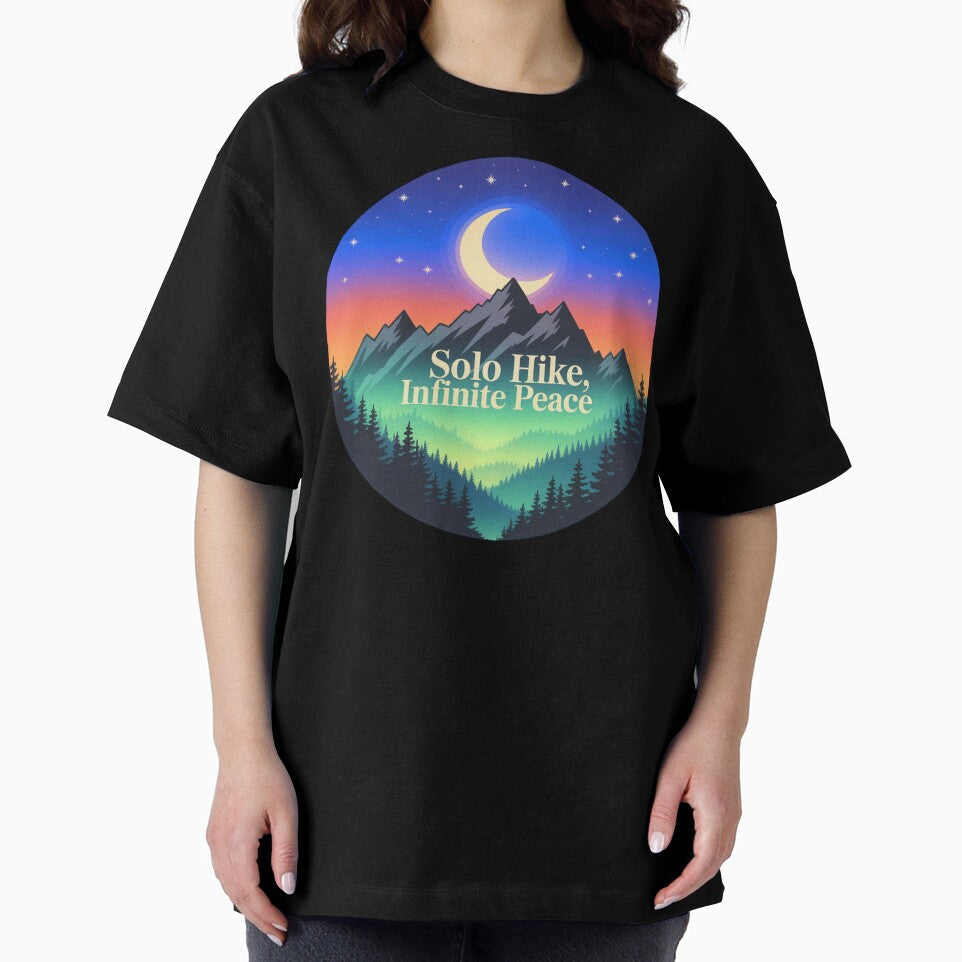 Solo Hike, Infinite Peace – Minimalist Mountain Landscape by CrunchyGoats