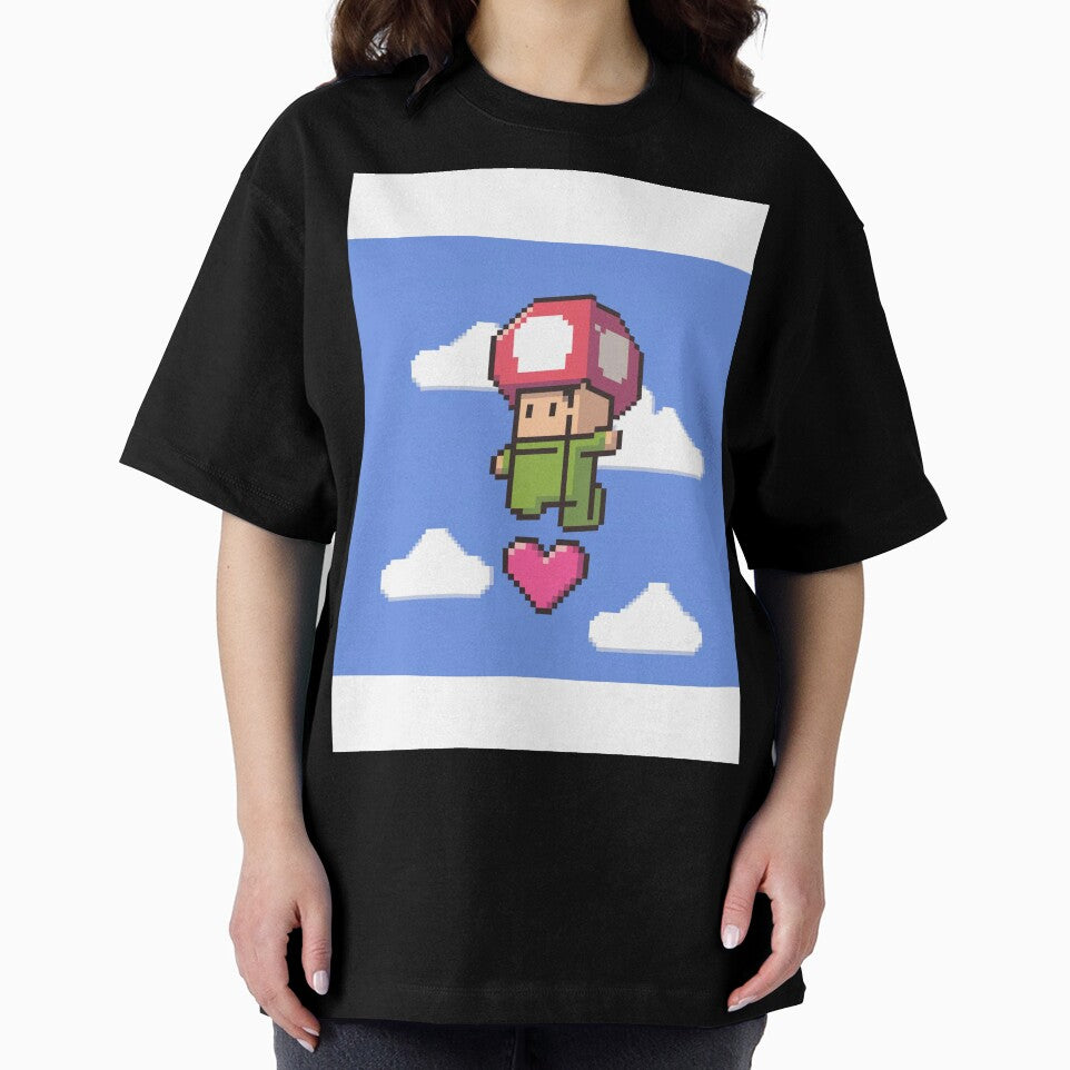 Retro Gaming Pixel Art – 1-Up Mushroom & Poké Ball Design by JOshopx