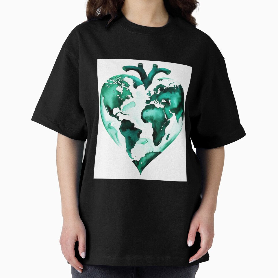 Earth as a Heart – Love for Our Planet Design by Mythic Tide