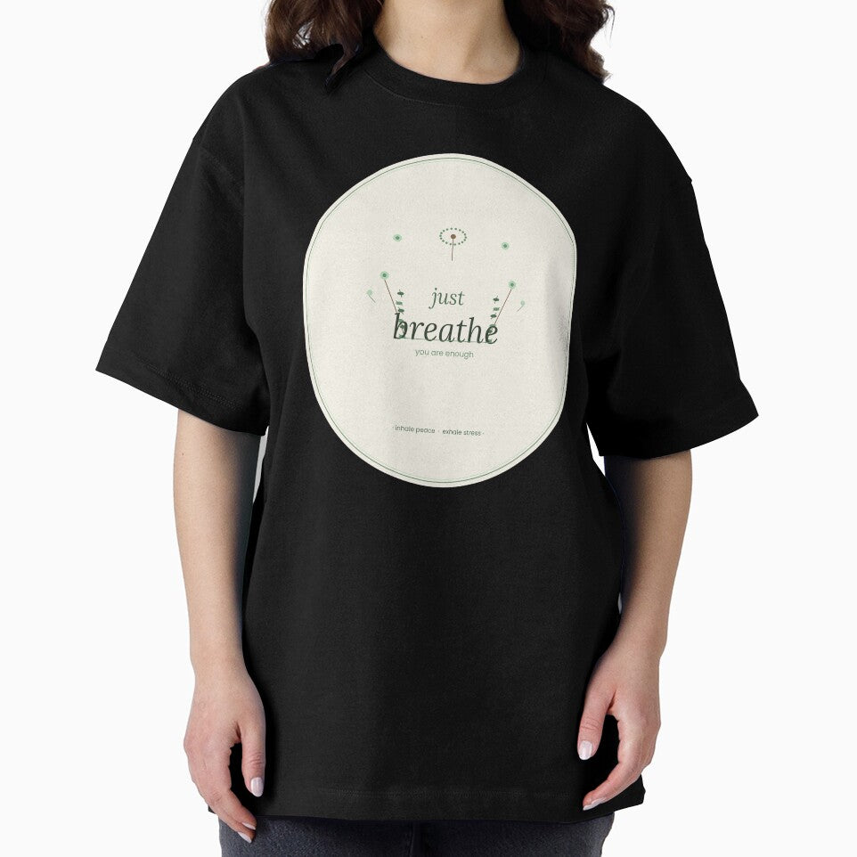 Just Breathe Botanical Minimalist Mental Health Design by Petal & Pixel Co