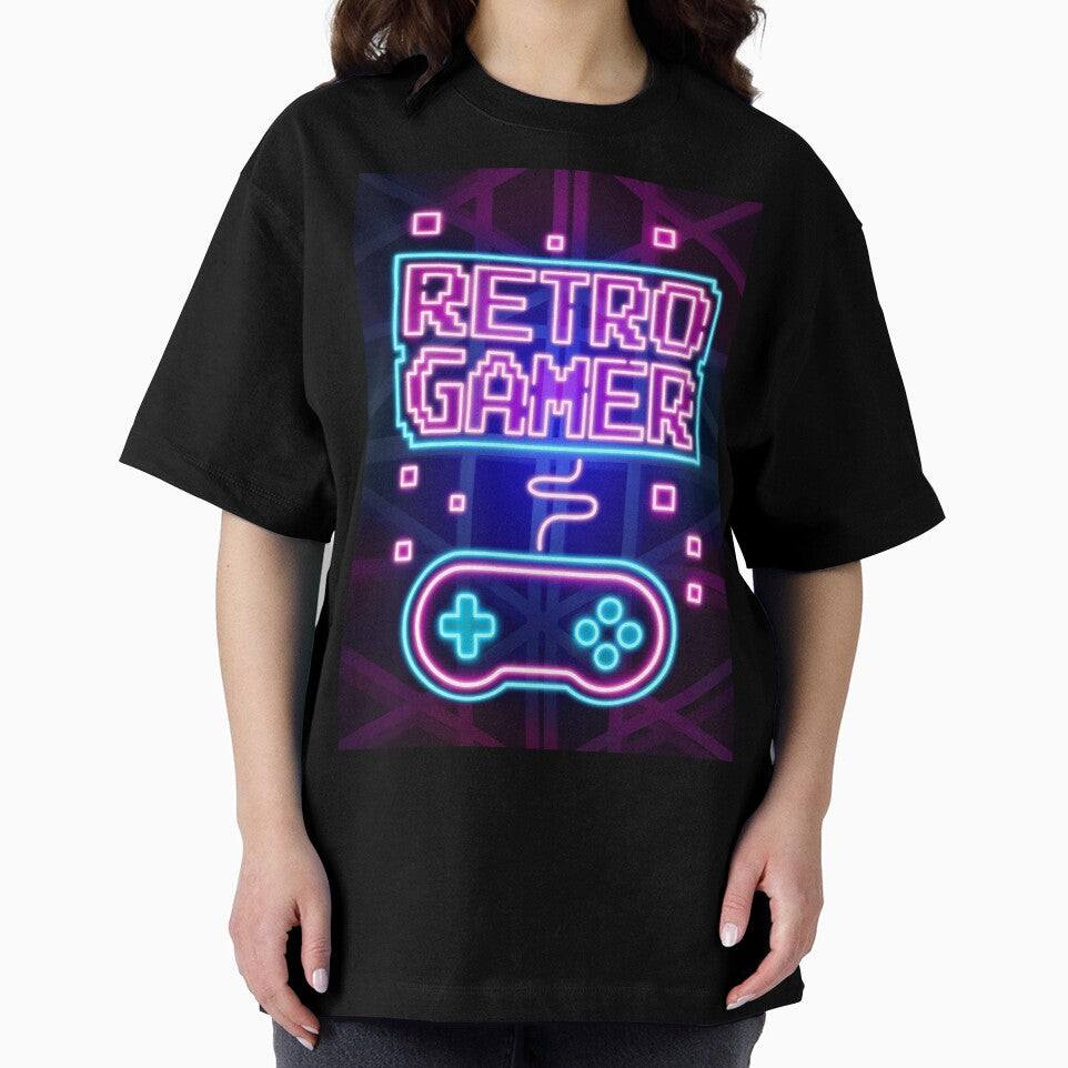Retro Gamer Neon Art Typography by Vectorheroes