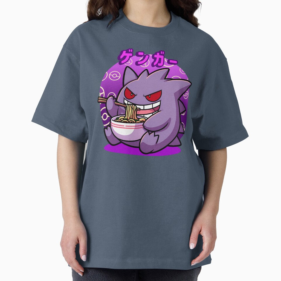 Cute ghost-like creature eating Ramen by maurirocha