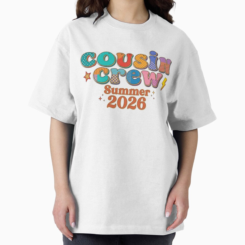 Cousin Crew Retro Summer Vacation Family Trip Matching Kids T-Shirt | Cute Family Reunion Graphic Gift by Trendably