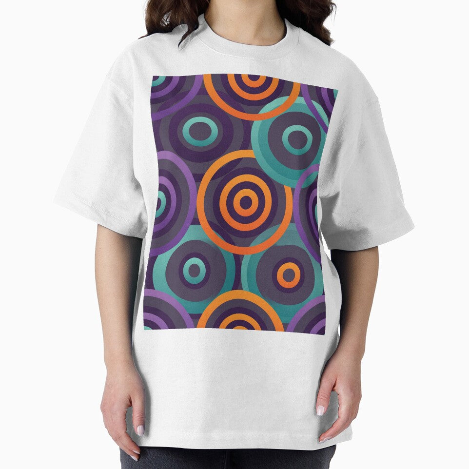 Minimalist Purple and Teal Overlapping Circles Pattern by DGtaLrtcom