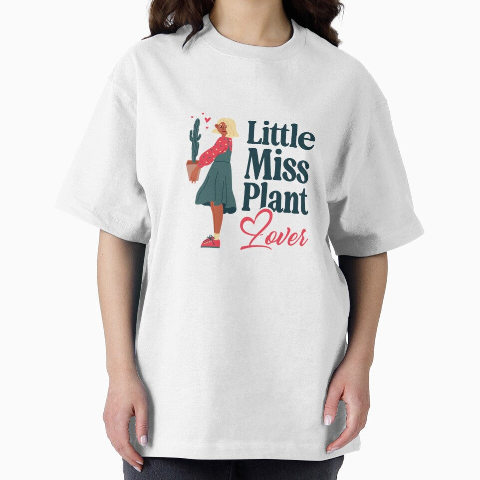 Little Miss Plant Lover Cute Cactus Plant Mom Art by SP Motif