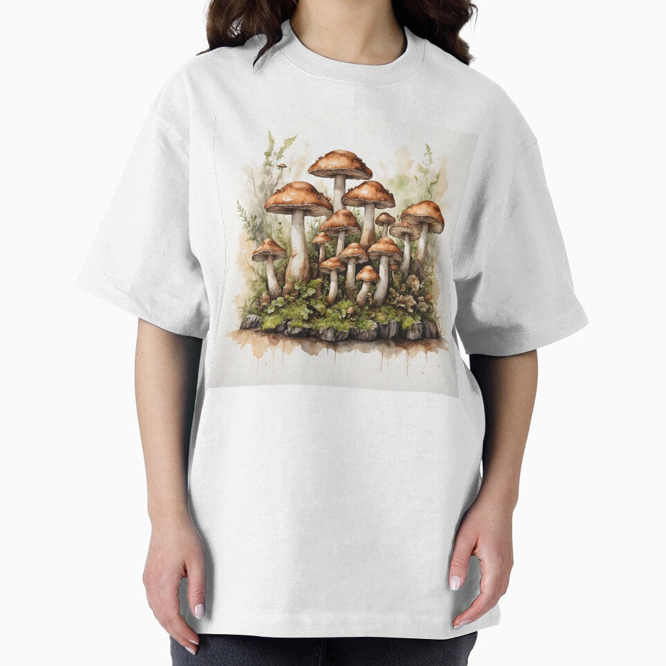 Forest Mushrooms Watercolor Art by RawNaturePrints