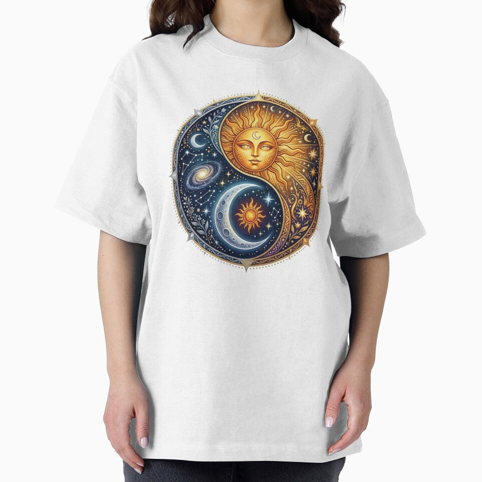 Sun Moon Yin Yang Celestial Art by PriyankaSonara