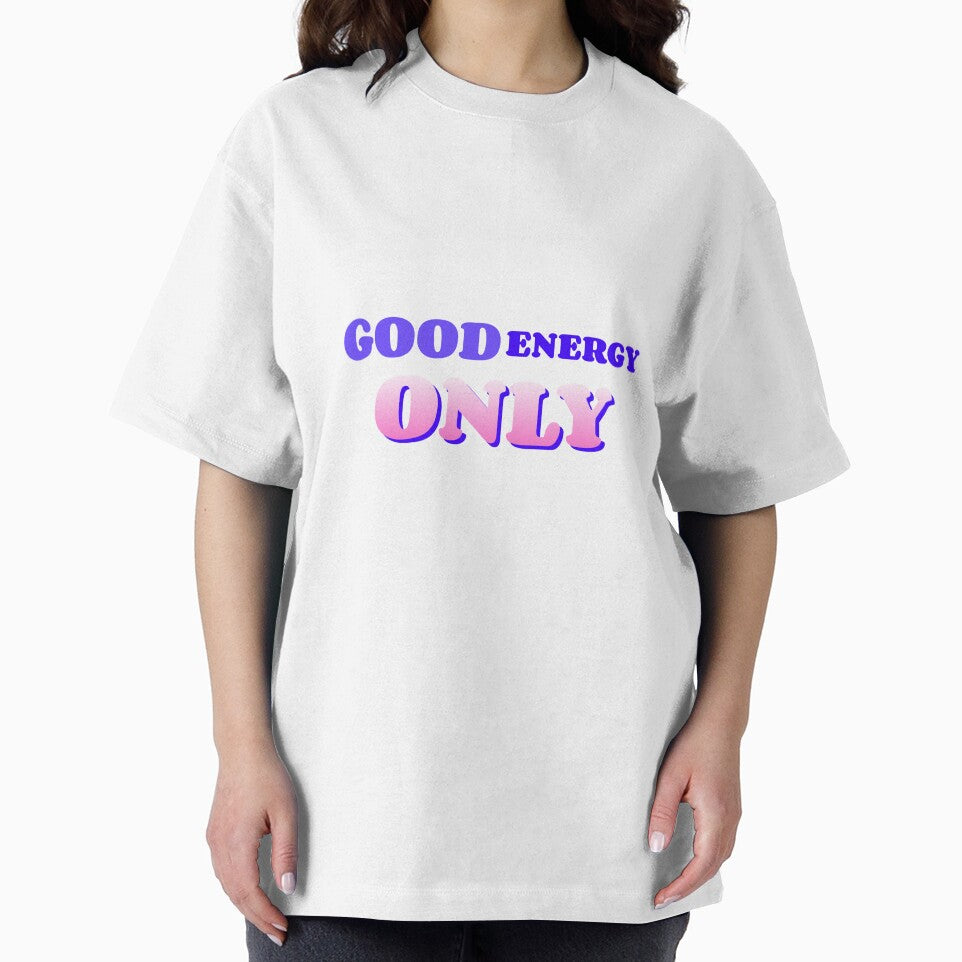Good Energy Only Typography Design | Positive Vibes Motivational Quote by GlimmerAura