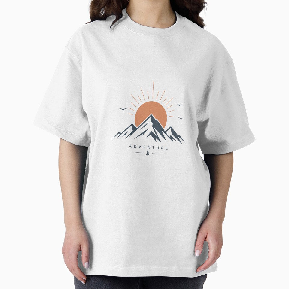 Minimalist Mountain Sunrise Travel Design - Wanderlust Adventure by VisualArtsOasis
