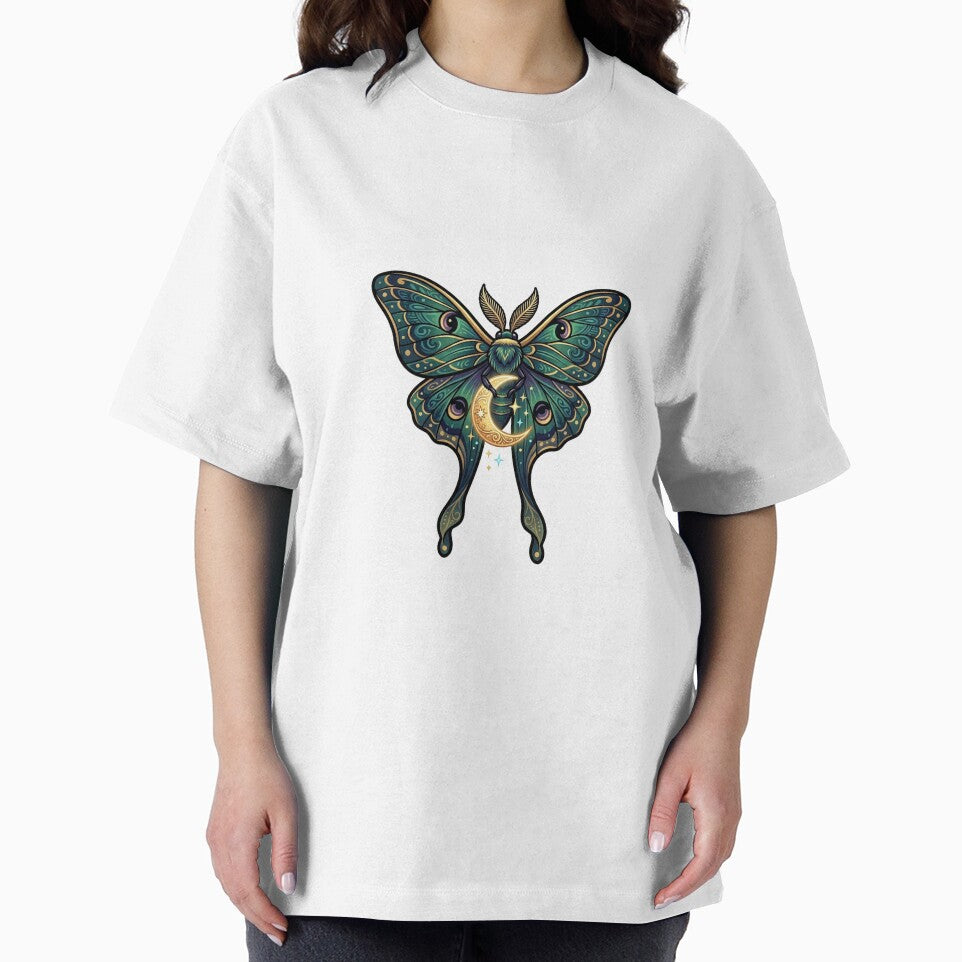 Celestial Luna Moth and Moon by sakinahco