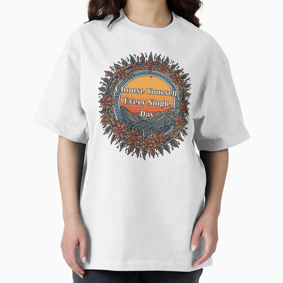 Choose Yourself Affirmation - Retro Sun Botanical 3 by LyfeInspireCrea