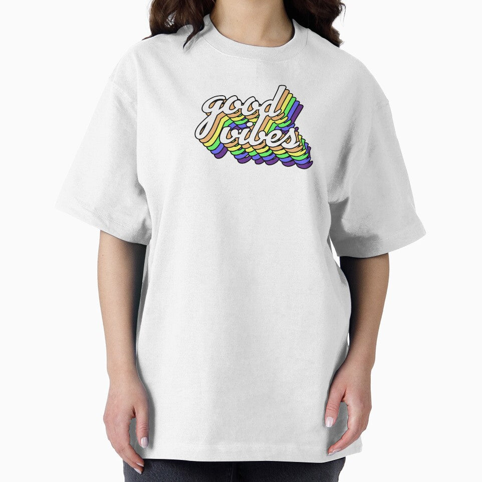 Good Vibes Rainbow Pride Typography by chrismanubag