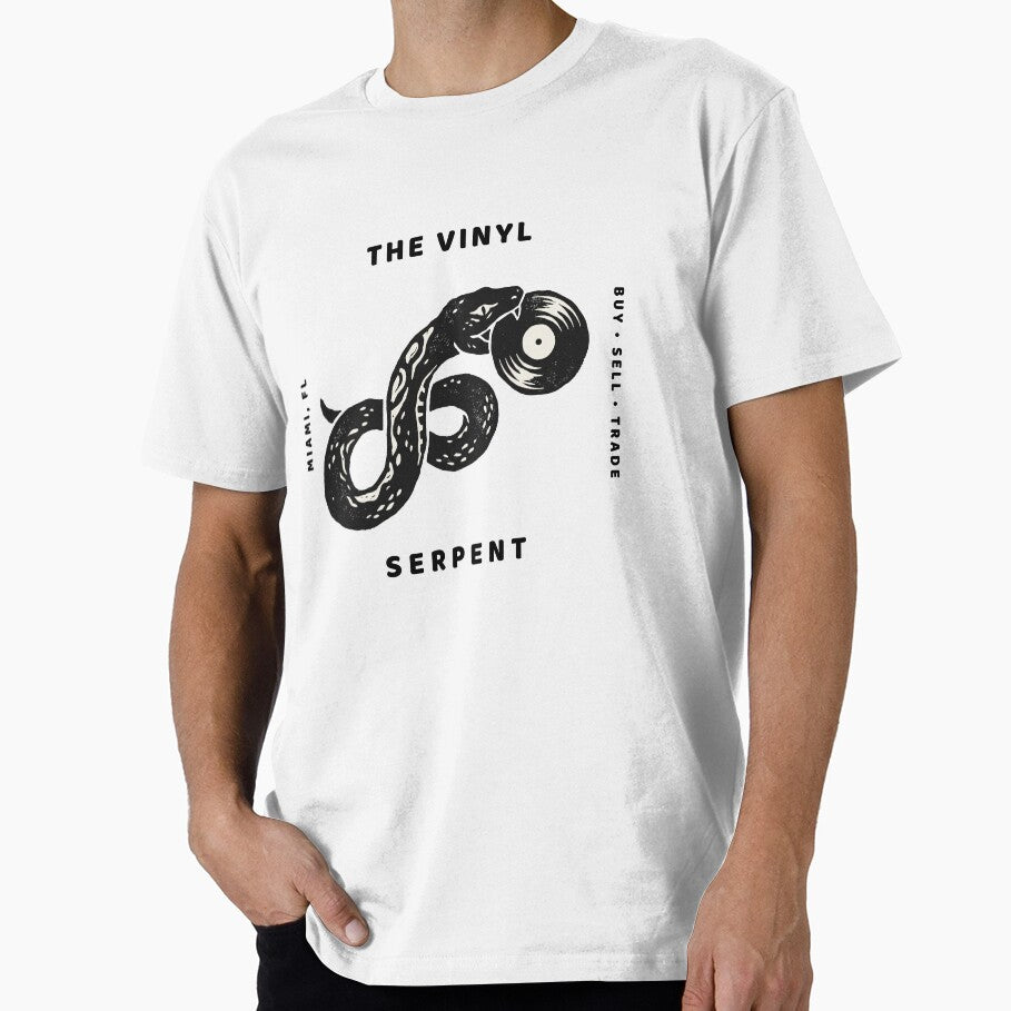 The Vinyl Serpent – Vintage Record Store T-Shirt by Klevertee