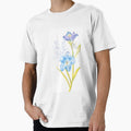 Ethereal Blue Iris and Wildflower Sketch by elizafong
