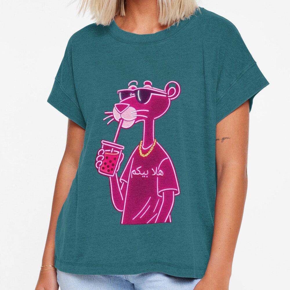 Neon Pink Panther - Arabic Typography Aesthetic by alalame