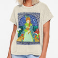 Enchanting Folk Woman with Animals - Vibrant Art Print Illustration Watercolor Art by Jemma Jamie Skidmore by Jemma Jamie Skidmore